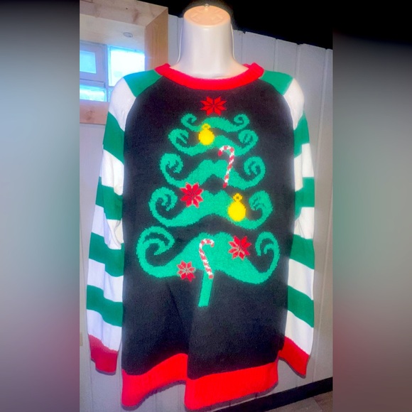 Ugly Christmas Sweater Sweaters - Ugly Christmas Sweater Christmas Tree Holiday Winter Festive Knit Sweater Size M